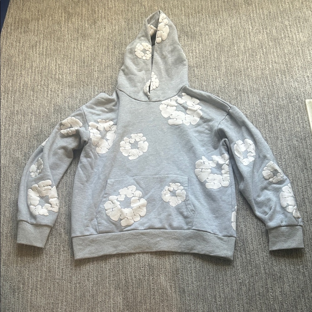 Grey denim tears hoodie